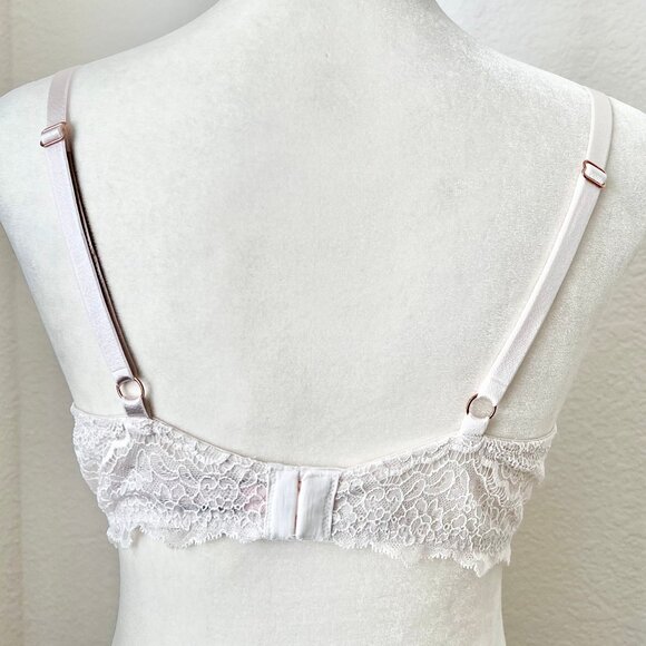 Victoria's Secret Dream Angels Lightly Lined No Wire White Lace Bra 36C - Picture 8 of 12